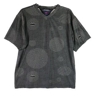 Tommy Jeans Hilfiger Mens Size XL Short Sleeve Pullover Stretch Shirt B/W